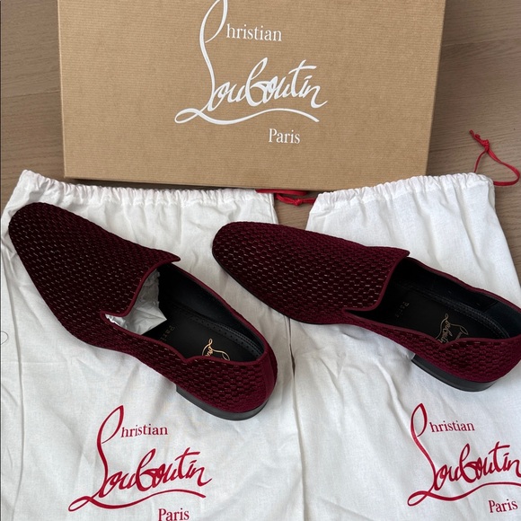 Christian Louboutin Men's loafers Style: Dandy Chick - Color: Bordeaux - Size:42 - Picture 1 of 7